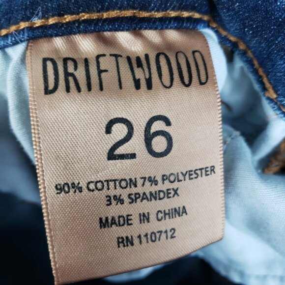 Driftwood Sundance Audrey Embroidered Jeans Raw Hem Distressed Boho size 26 - Picture 6 of 15